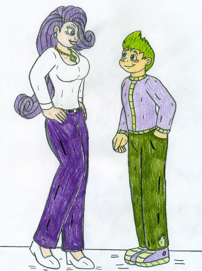 Boy Rarity Human Rarity And Spike Human