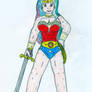 Human Celestia as Wonder Woman