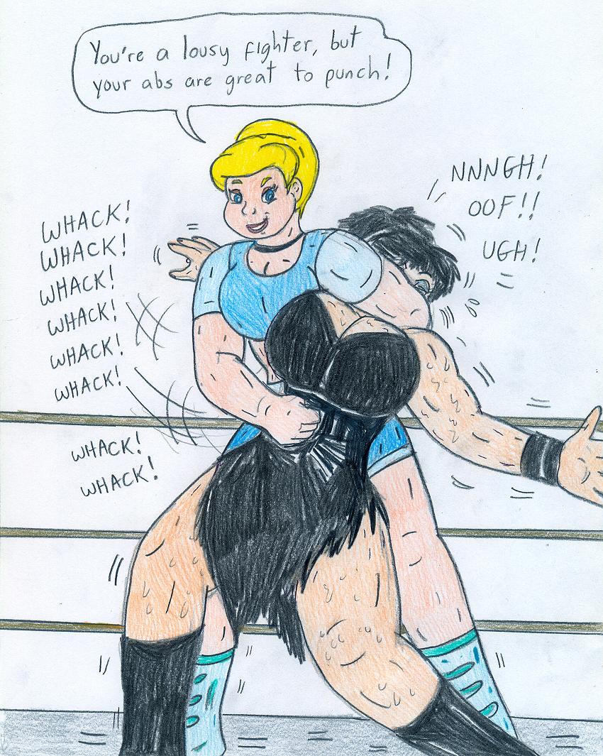 Wrestling Cinderella vs Elvira