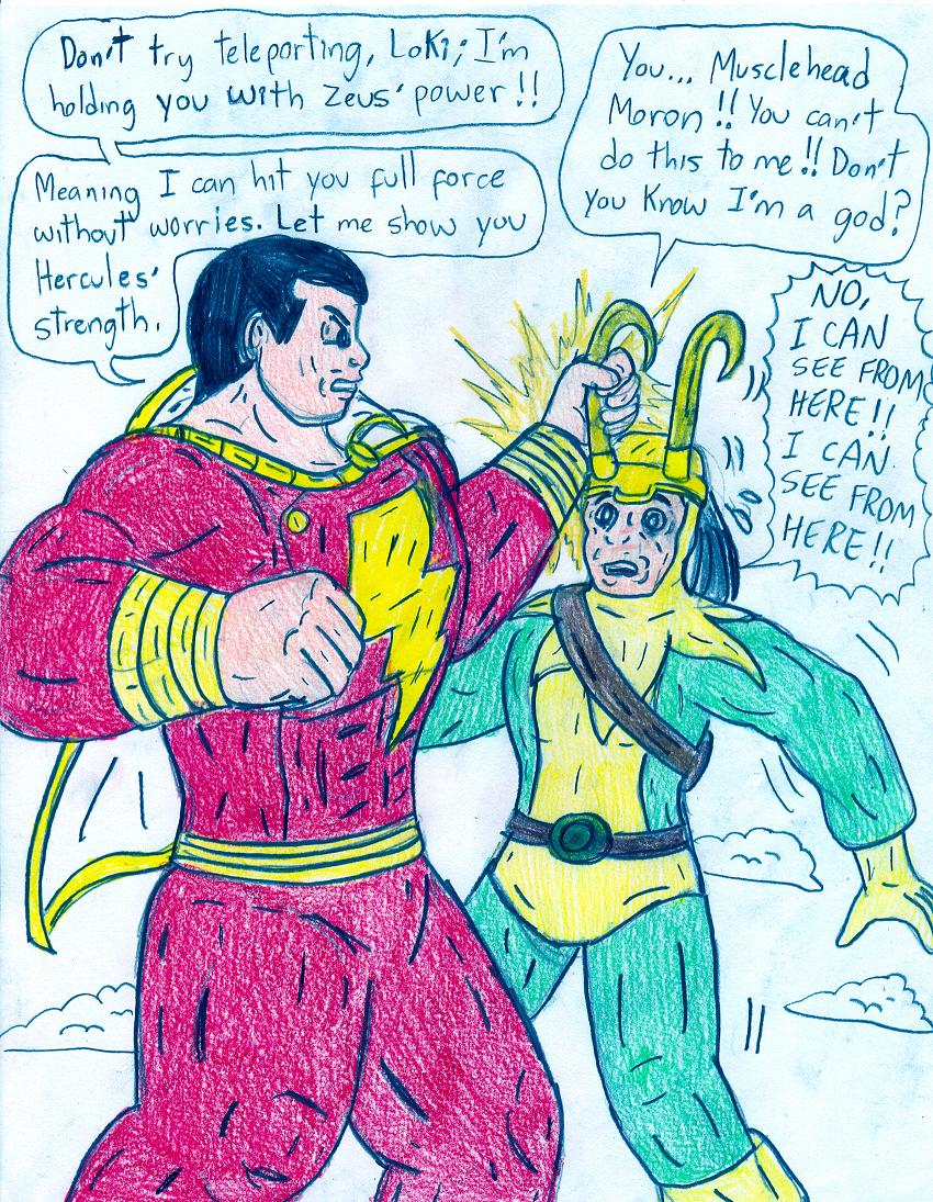 Captain Marvel vs Loki