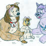 Tommy, Lil and Louise as Dogs