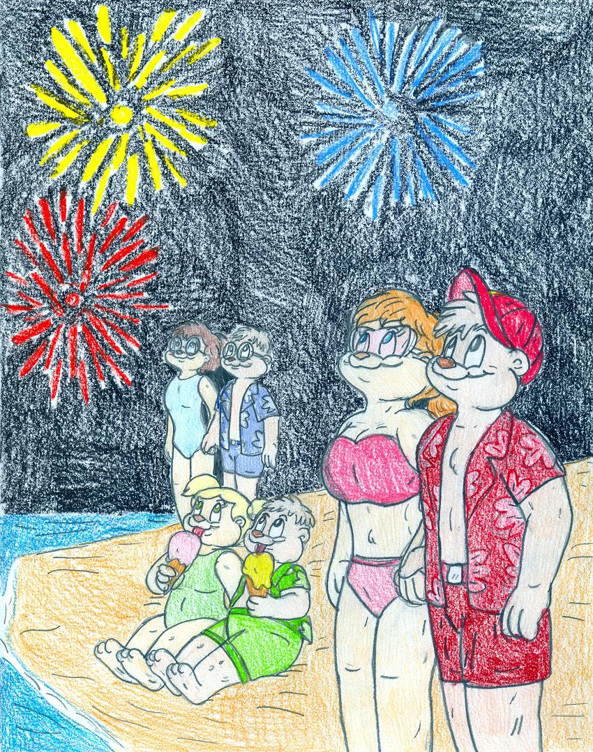 July 4th Chipmunks and Chipettes