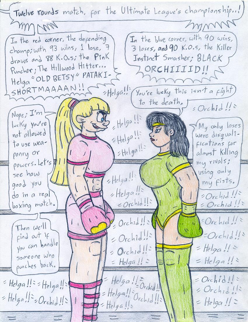 Boxing Helga vs B. Orchid - 1