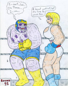 Boxing Power Girl vs Thanos