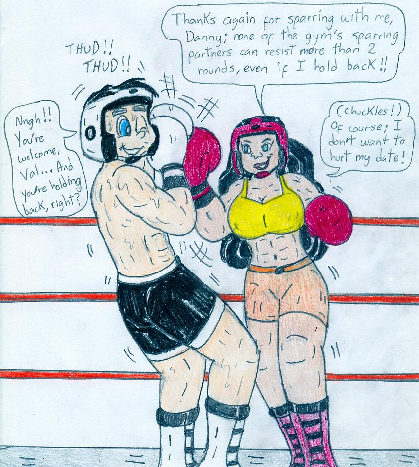 Boxing Spar - Valerie and Danny