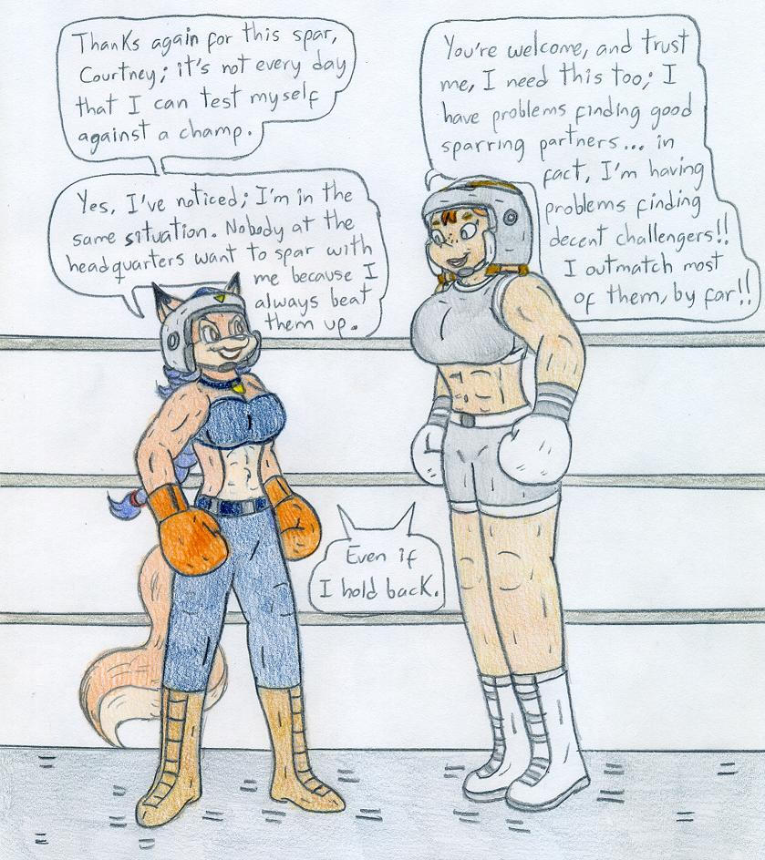Jose Ramiro Coutney Boxing Spar - Carmelita Fox and Courtney by Jose-Ramiro on DeviantArt