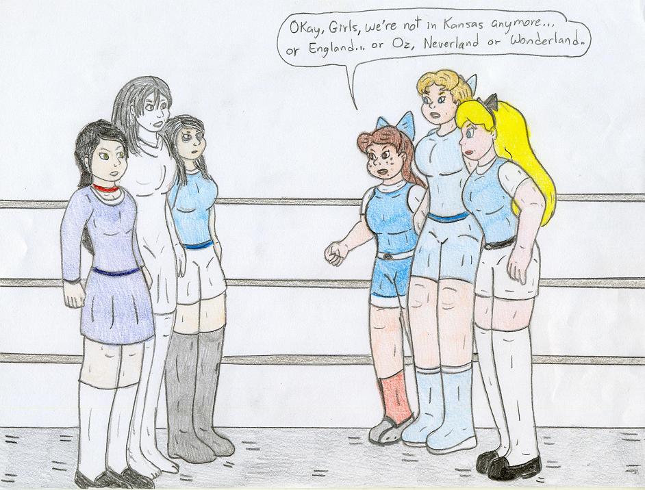 Wrestling Girls - Dark vs Travelers