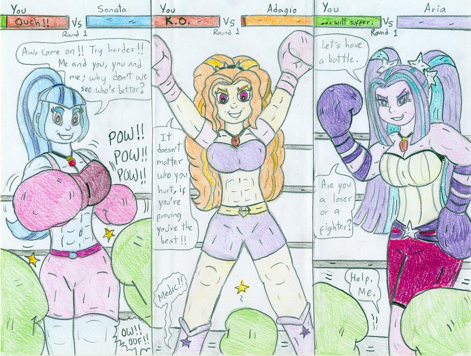 Boxing You Vs Dazzlings By Jose Ramiro On Deviantart