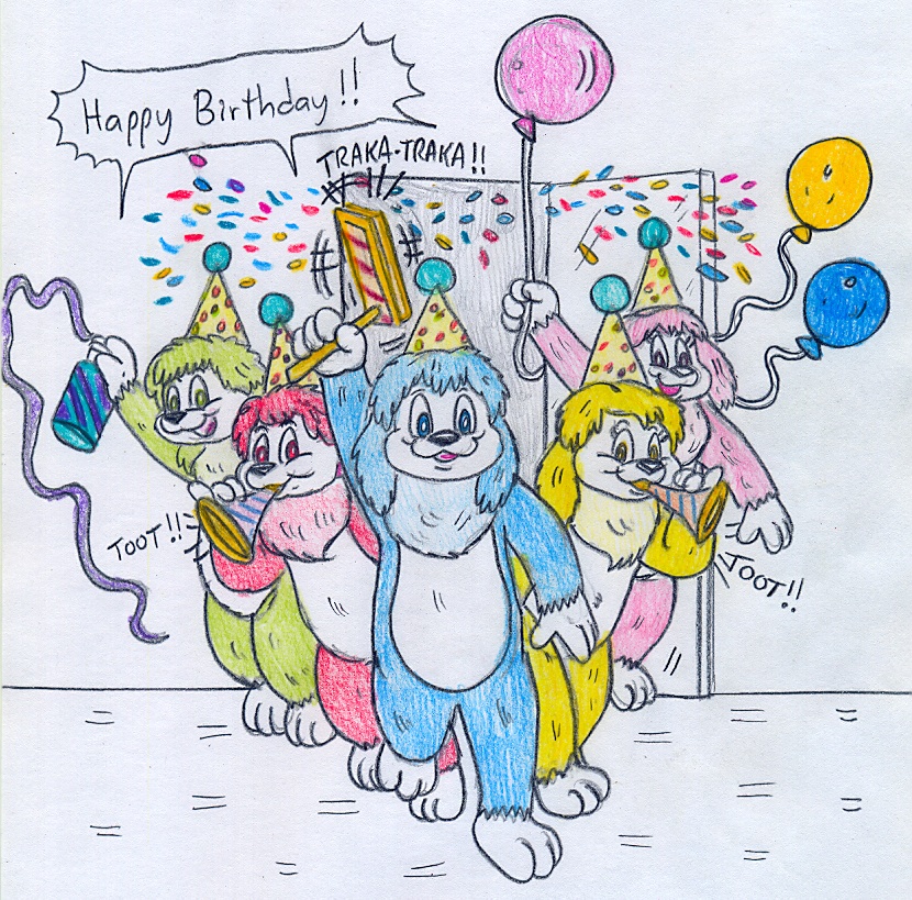 Bday - Fluppy Dogs Card