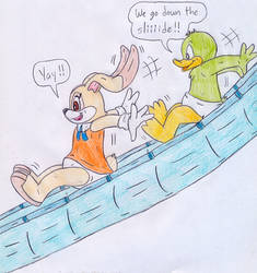 Slide- Baby Plucky and Cream