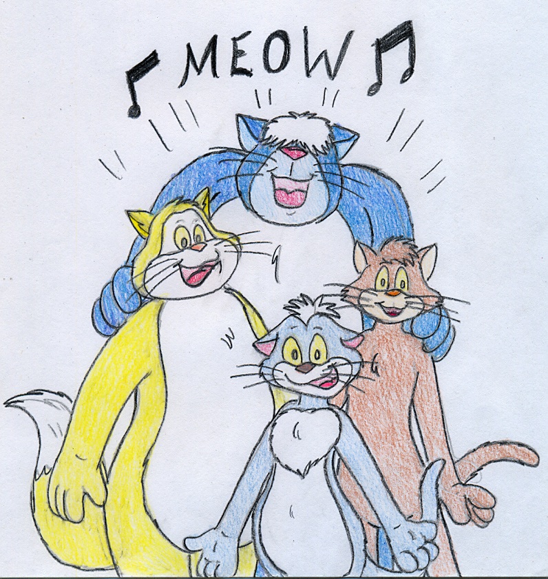 Cat Quartet Singing