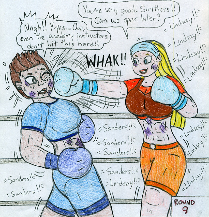 Boxing Lindsay vs Sanders by Jose-Ramiro on DeviantArt