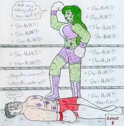 Boxing She-Hulk vs Mr Majestic