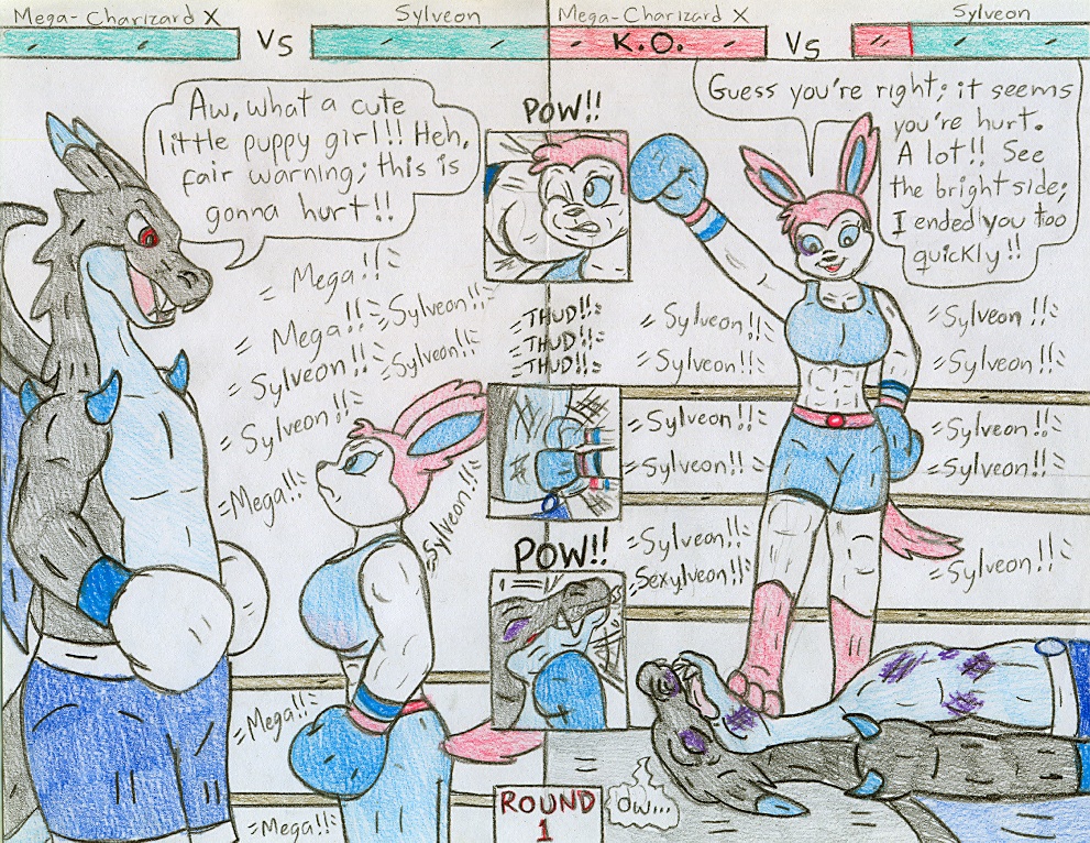 Boxing Anthros - Sylveon vs Mega Charizard X