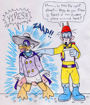 Megavolt shocks Darkwing