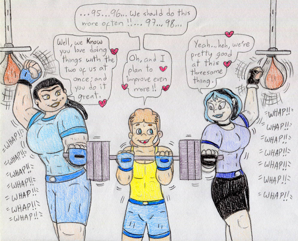 Gym Trio Eva Cody And Gwen By Jose Ramiro On Deviantart