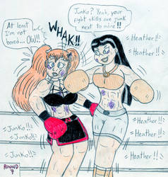 Boxing Heather vs Junko Enoshima by Jose-Ramiro