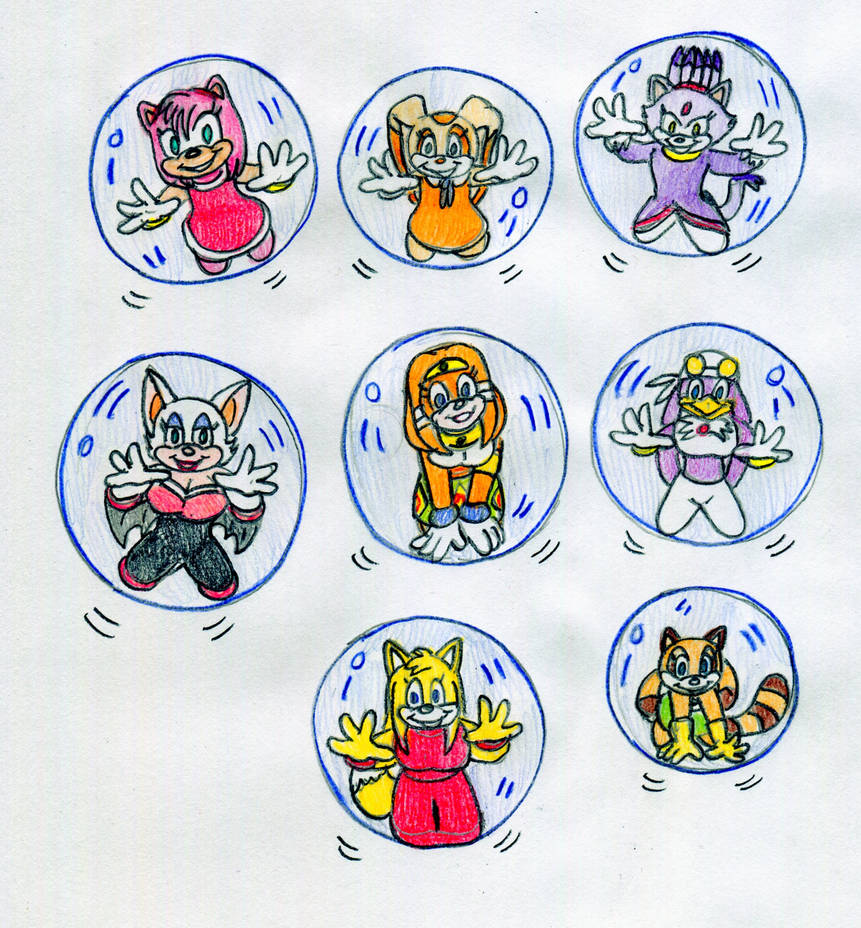 Jose Ramiro Deviantart Sonic Bubbled Sonic Girls by Jose-Ramiro on DeviantArt