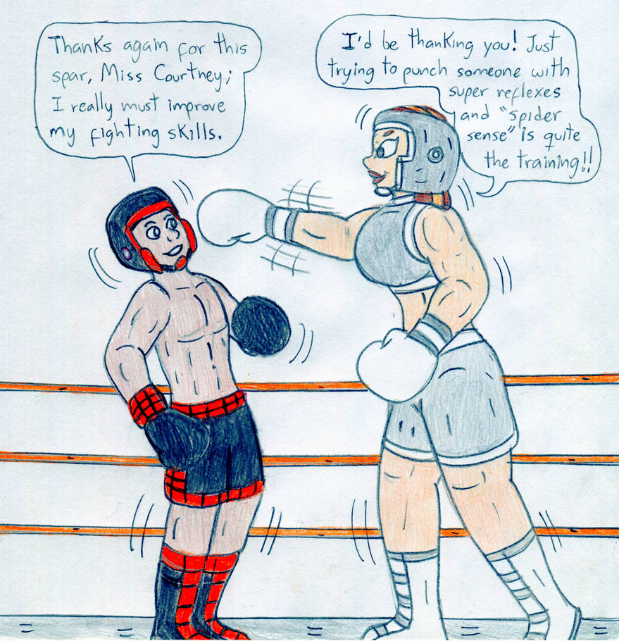 Boxing Spar - Courtney and Miles Morales by Jose-Ramiro on DeviantArt