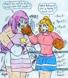 Boxing Rose Quartz vs April North by Jose-Ramiro