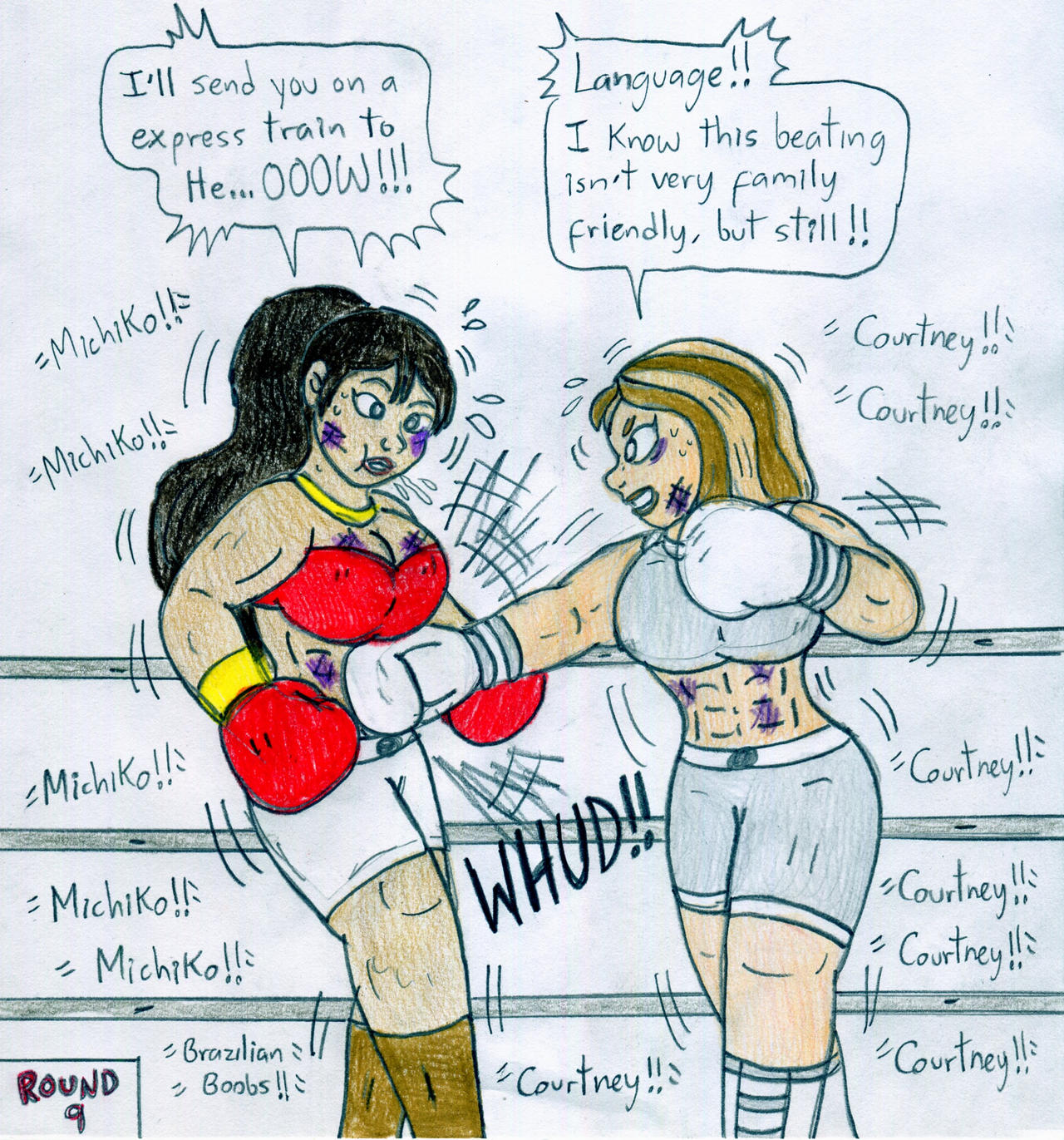 Jose Ramiro Coutney Boxing Courtney vs Michiko Malandro by Jose-Ramiro on DeviantArt