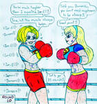 Boxing DCSHG Supergirls by Jose-Ramiro