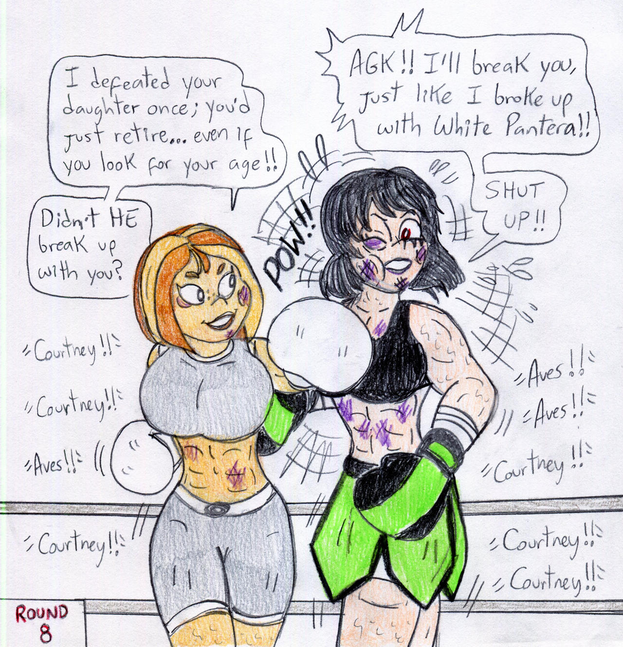 Jose Ramiro Coutney Boxing Courtney vs Carmelita 'Voltura' Aves by Jose-Ramiro on DeviantArt