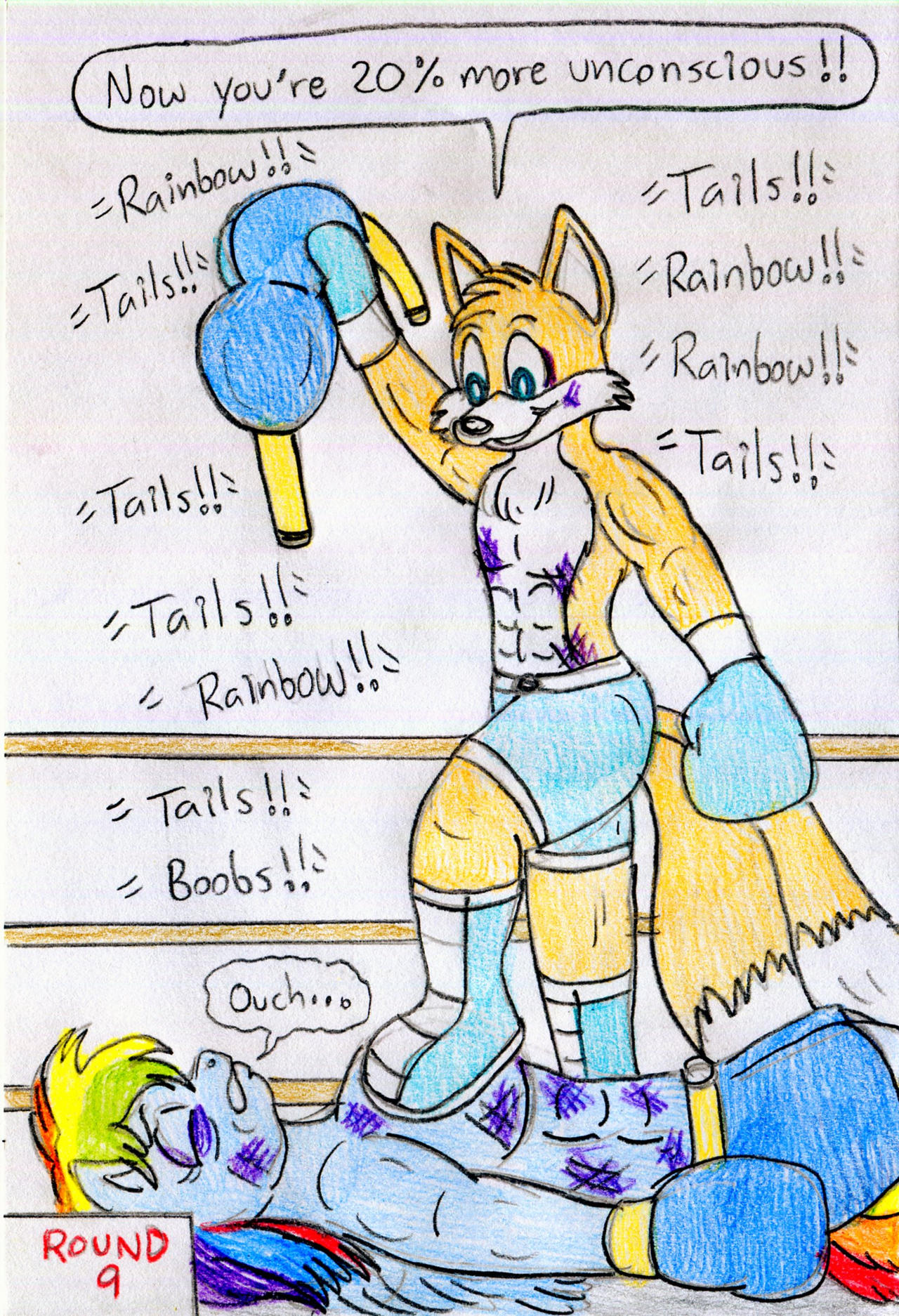 Deviantart Tails Boxing Boxing Tails vs Rainbow Dash -1 by Jose-Ramiro on DeviantArt