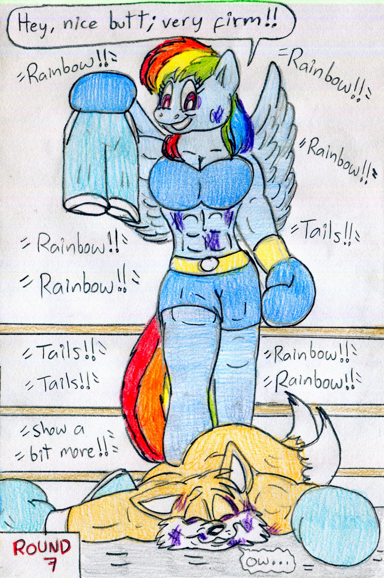 Deviantart Tails Boxing Boxing Tails vs Rainbow Dash -2 by Jose-Ramiro on DeviantArt