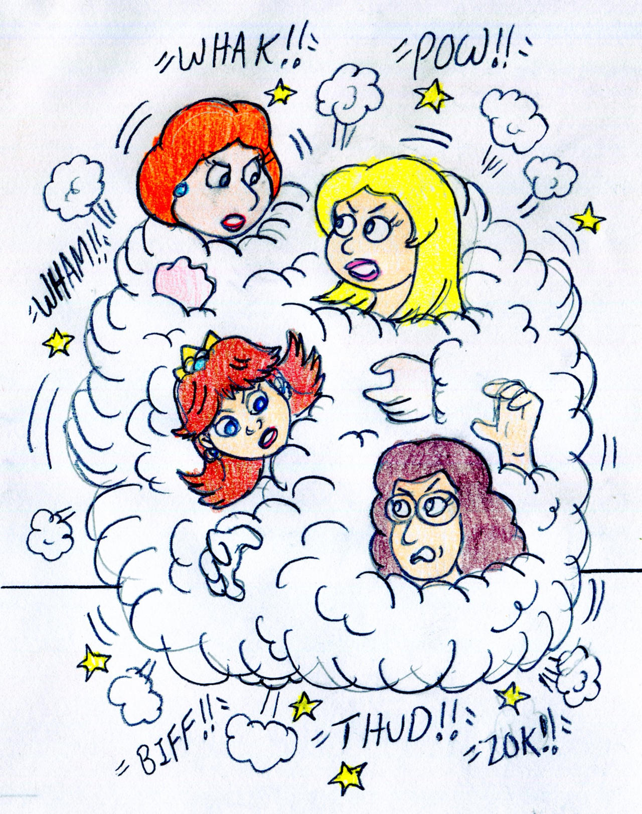 Fight Cloud Ladies by Jose-Ramiro on DeviantArt