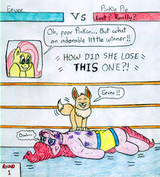 Wrestling Pinkie Pie vs Eevee by Jose-Ramiro