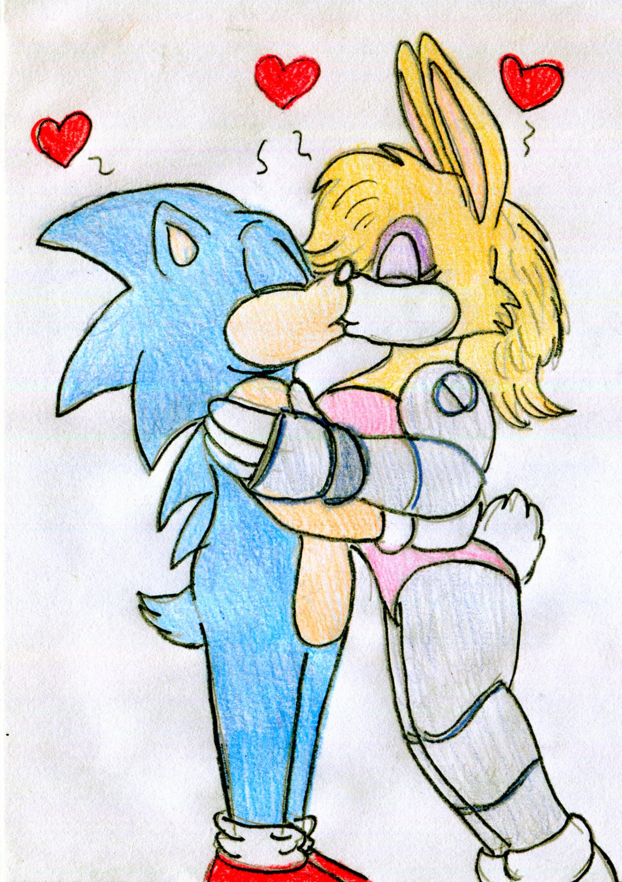 Jose Ramiro Deviantart Sonic Kissing Sonic and Bunnie by Jose-Ramiro on DeviantArt