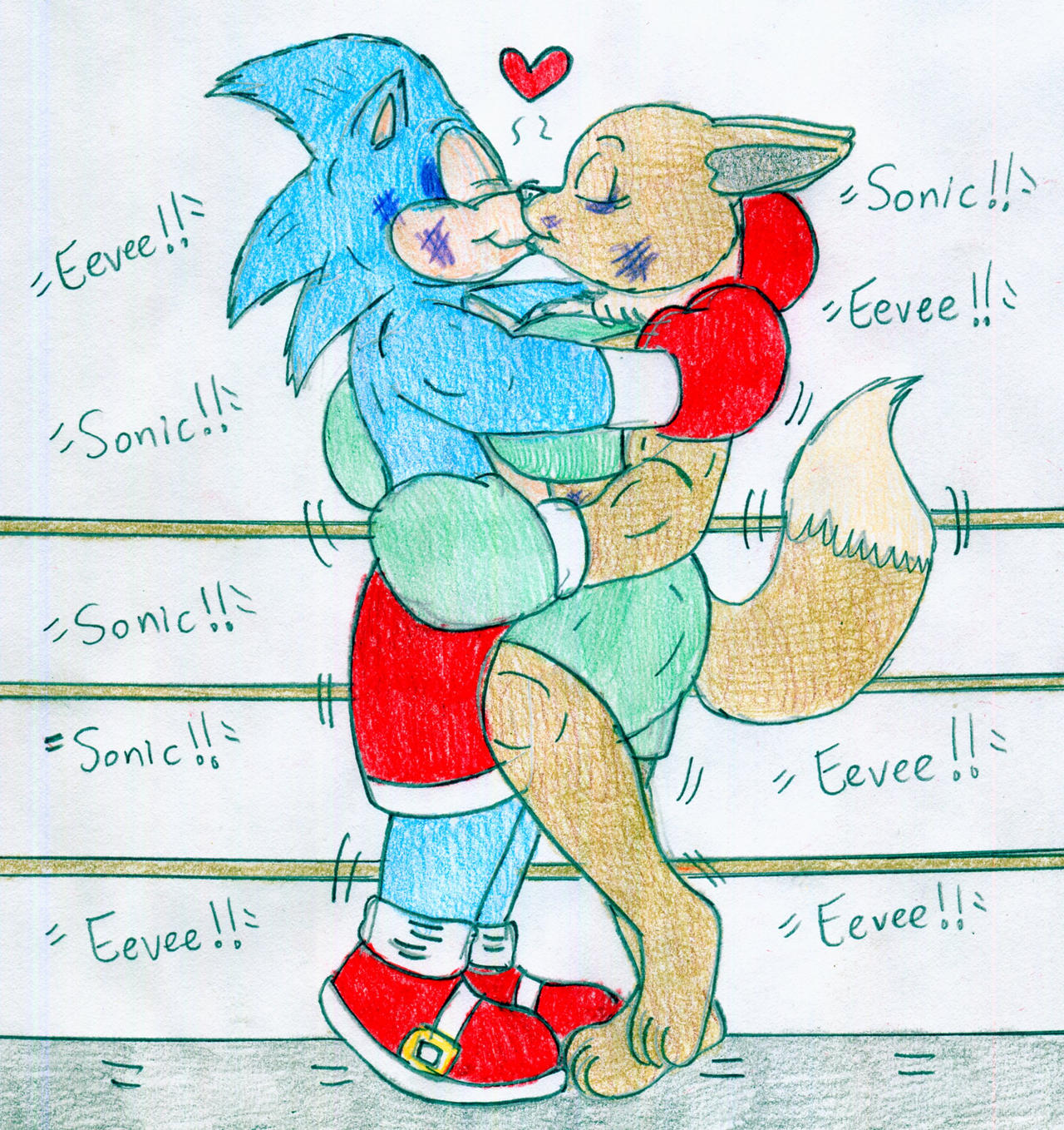 Jose Ramiro Deviantart Sonic Boxing Couple - Sonic and Eevee by Jose-Ramiro on DeviantArt
