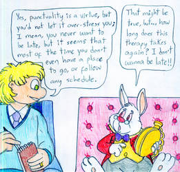 Dr Arnold and WonderLand Rabbit by Jose-Ramiro