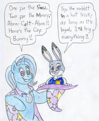 Trixie's Magical Hat and Judy Hopps by Jose-Ramiro