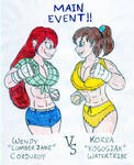 Boxing Poster - Wendy vs Korra by Jose-Ramiro