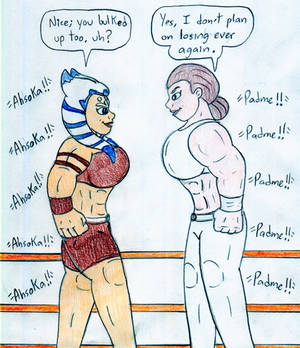 Wrestling Ahsoka vs Padme