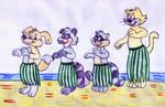 Hula Dancing Furries by Jose-Ramiro