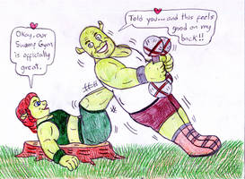 Gym Couple - Fiona and Shrek