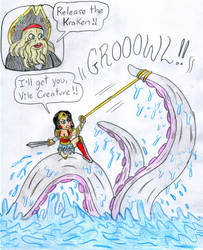 Wonder Woman vs Davy Jones by Jose-Ramiro