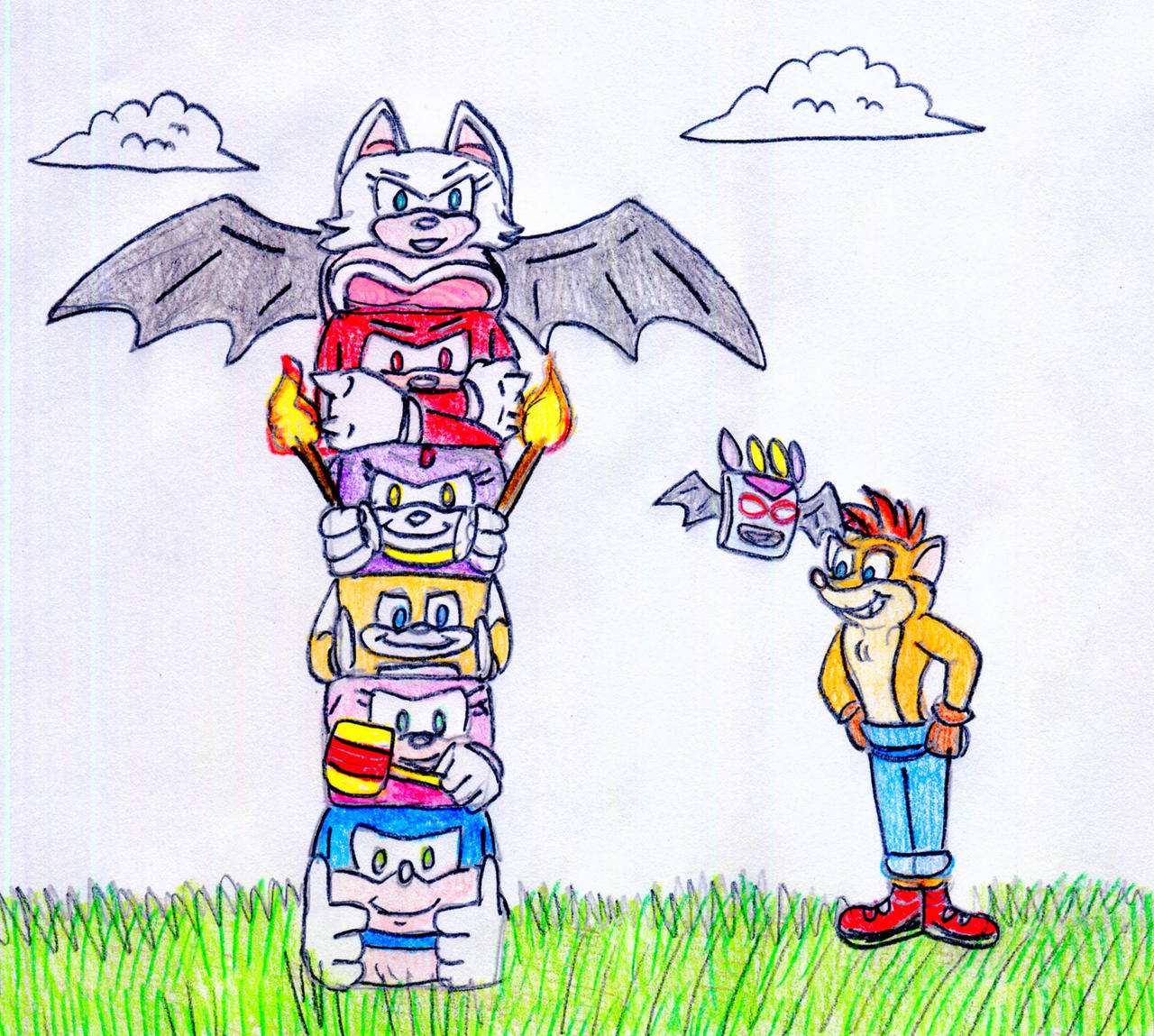 Jose Ramiro Deviantart Sonic Sonic Totem by Jose-Ramiro on DeviantArt