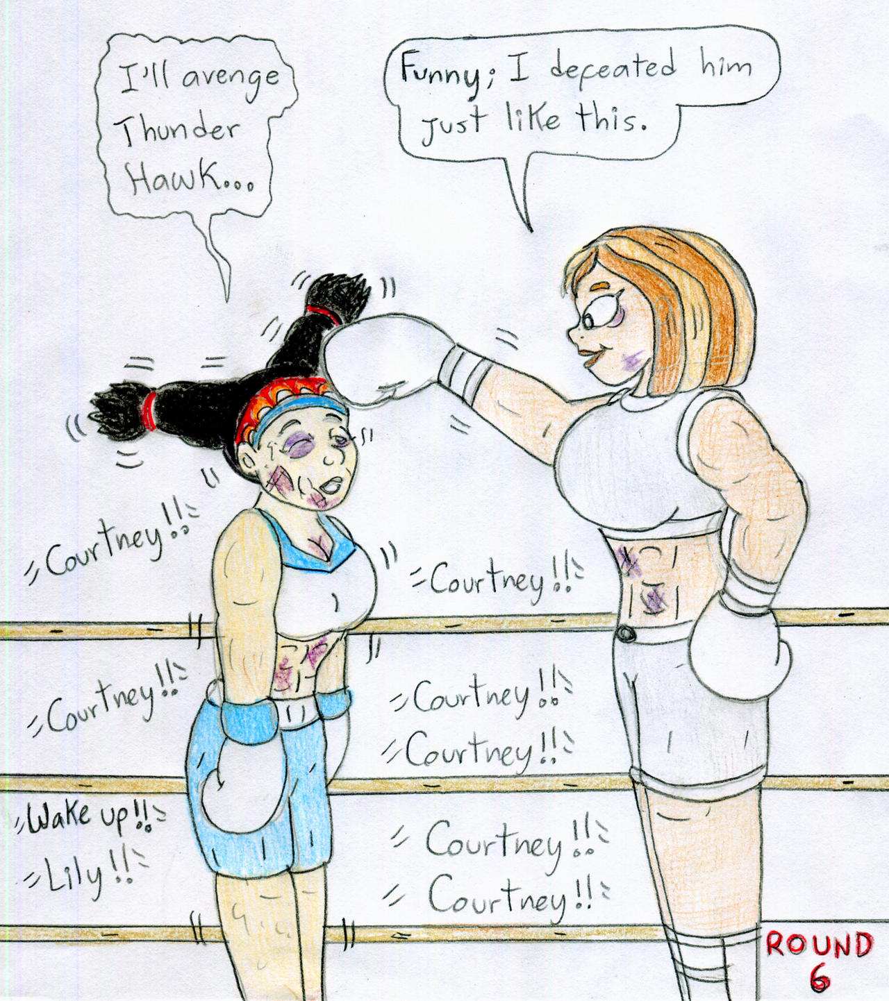 Boxing Courtney vs Lily by Jose-Ramiro on DeviantArt