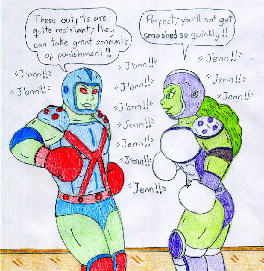 Boxing in Armors - She Hulk vs Martian Manhunter - by Jose-Ramiro on ...