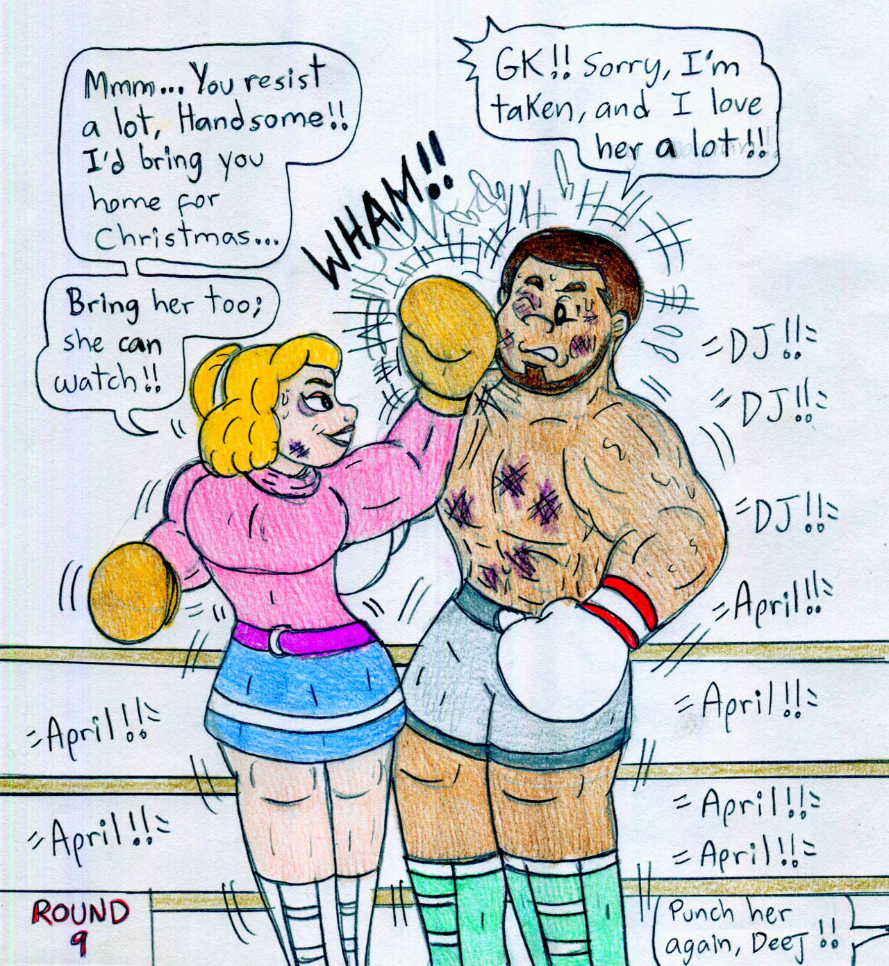 Deviantart Jose Ramiro Flashdance Jose Ramiro April North : FiscalíaBoxing Angelica vs April by Jose ...