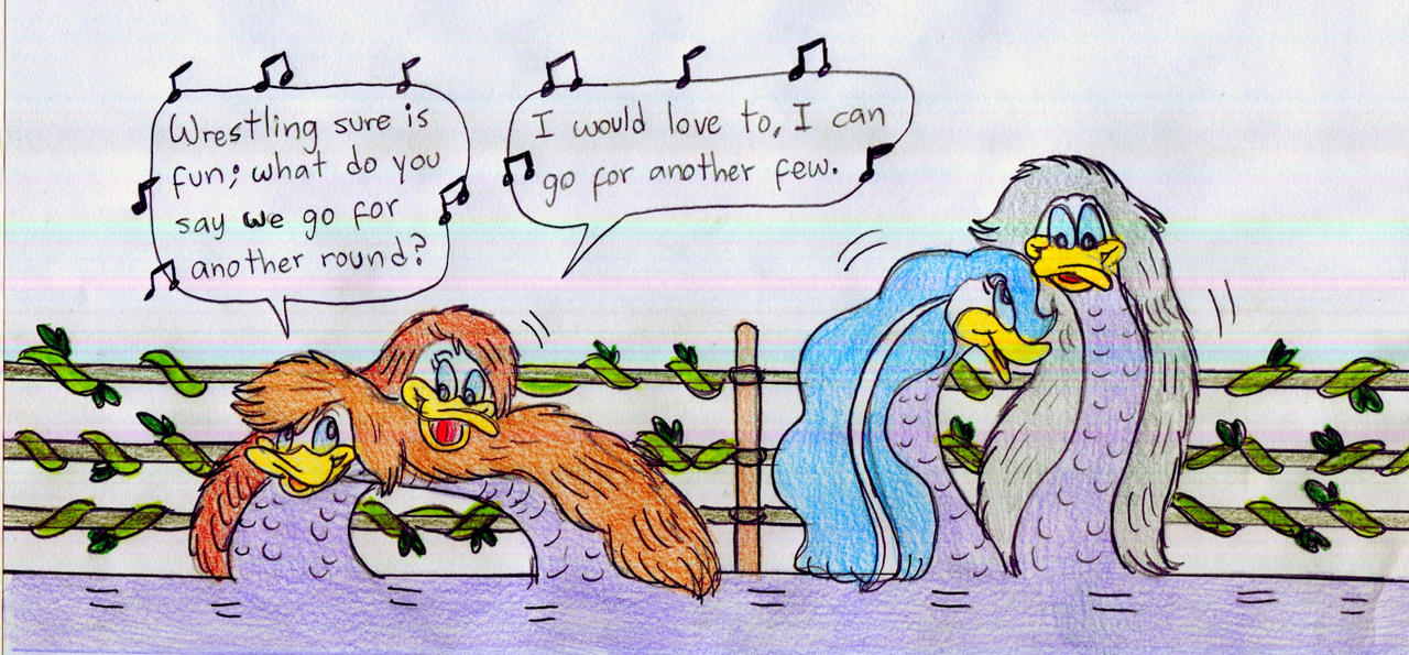 Siren Ducks Wrestling by Jose-Ramiro on DeviantArt