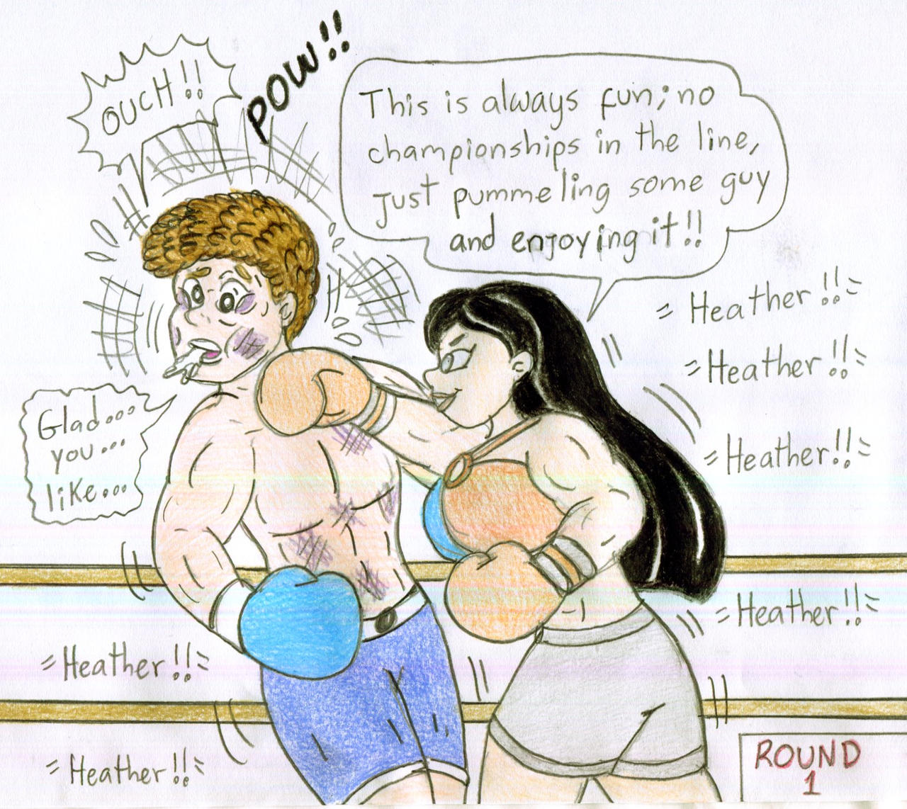 Bed Boxing Deviantart Boxing Heather vs jskiii00 by Jose-Ramiro on DeviantArt