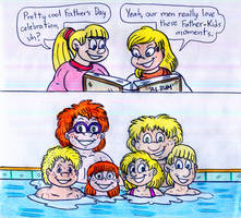 Angelica's Album - Fathers and Kids in Pool
