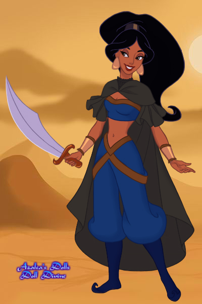 Princess Jasmine in blue Outfit by girldolphin91 on DeviantArt