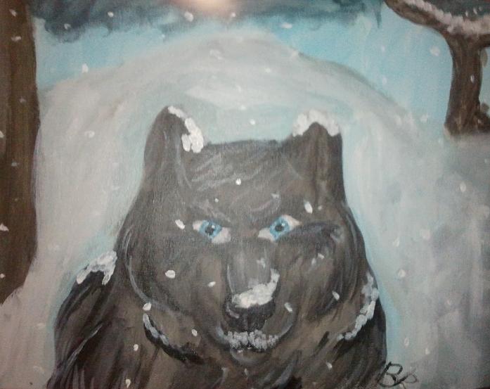 Wolf painting