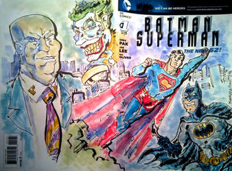 Superman Batman Sketch Cover